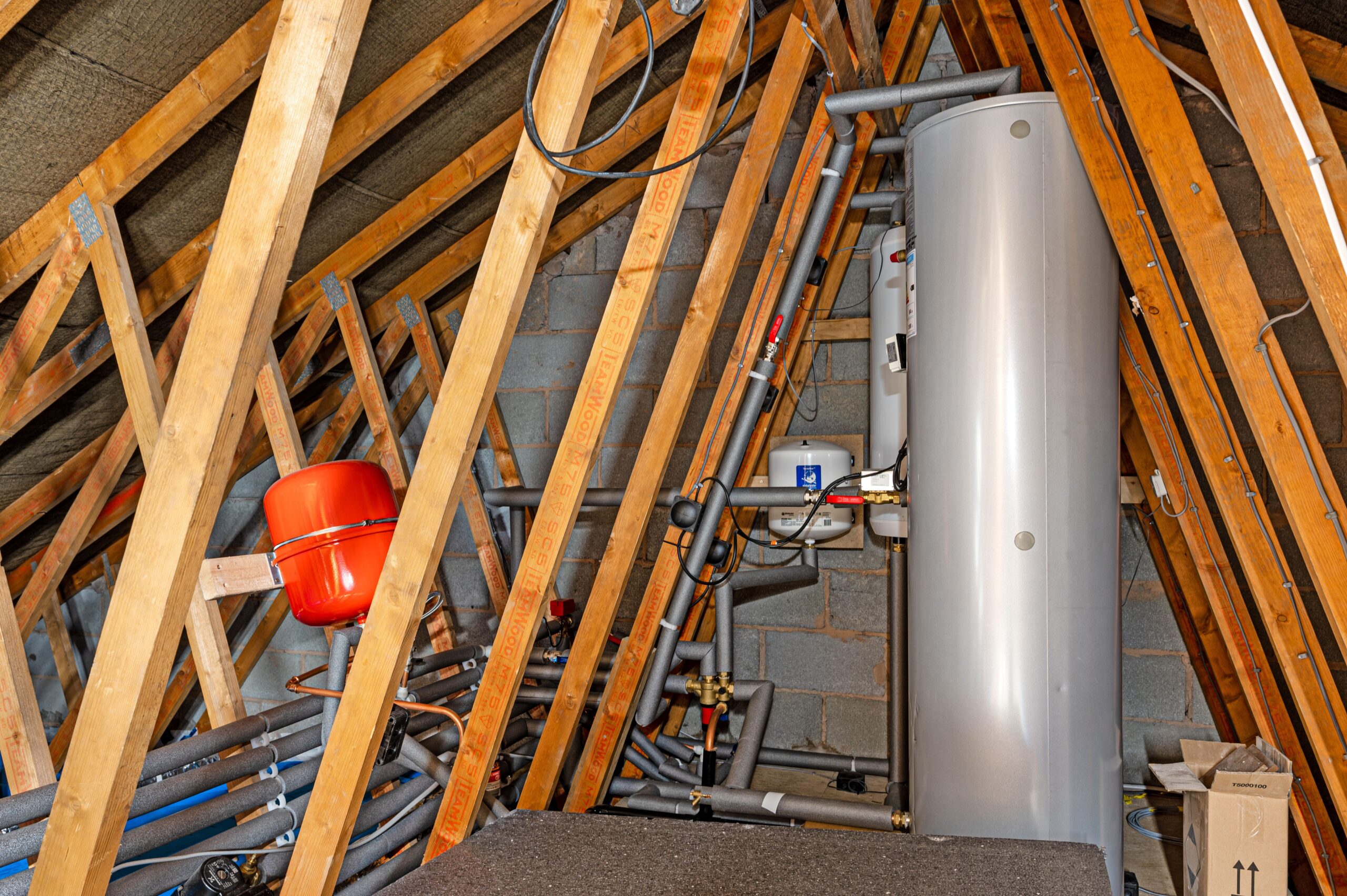 The plant room of a retrofitted bungalow